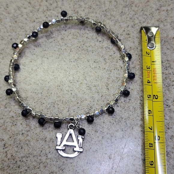 AUBURN FANS Bracelet Silver/Blue. ADJUSTABLE - Picture 3 of 7
